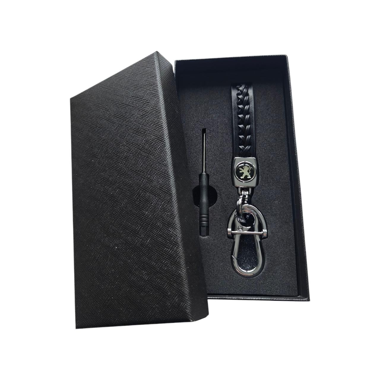 Брелок автомобильный PEUGEOT кожаный с карабином (1798258368)