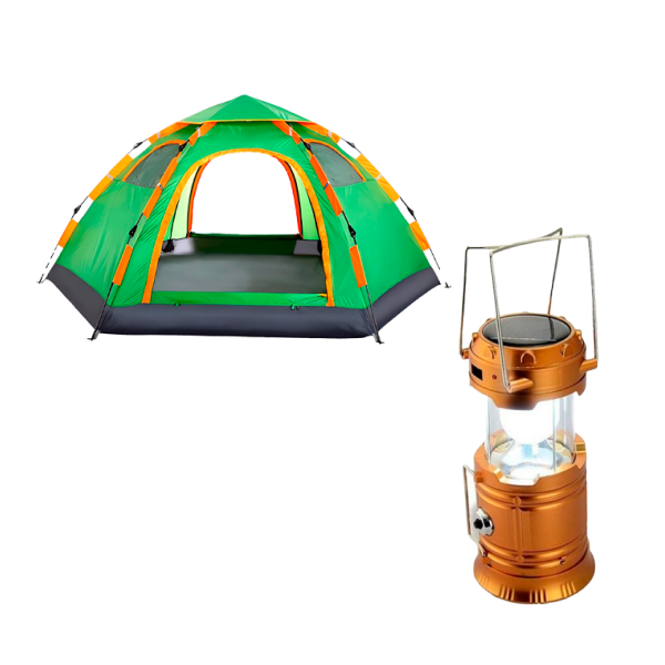 Палатка автоматическая Smart Camp 4-местный и универсальный фонарь туриста 3в1 (2968922005)