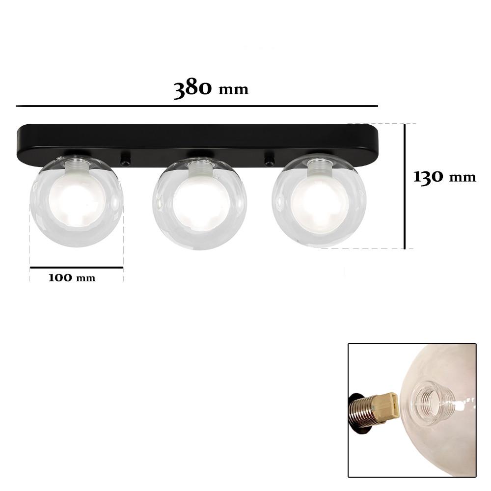 Люстра Levistella 761X100F-3 BK+CLWH на три плафони Чорний (380) - фото 2 Люстра Levistella 761X100F-3 BK+CLWH на три плафони Чорний (380) - фото 2