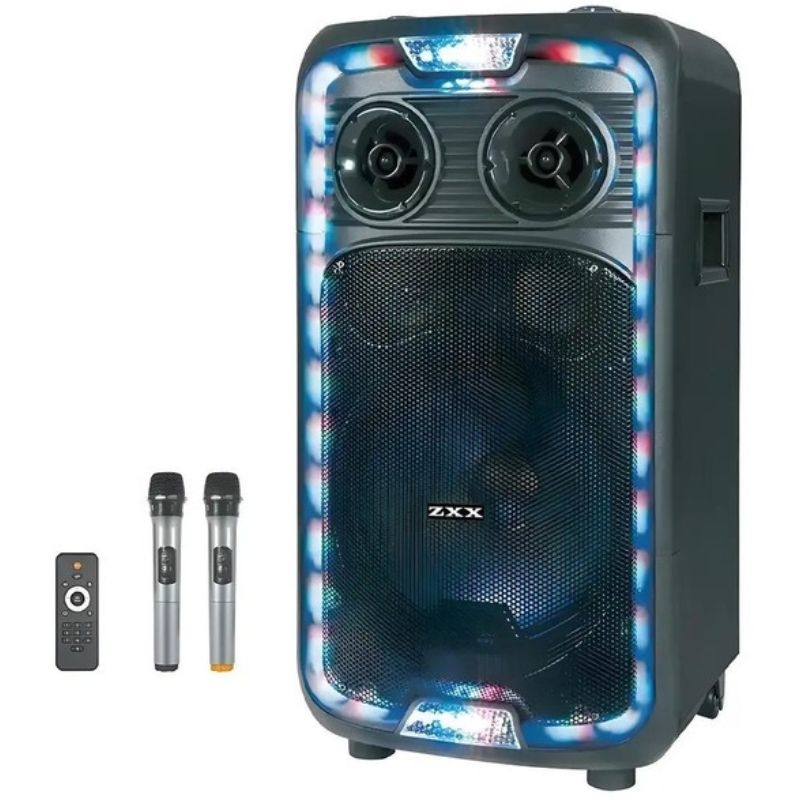 Портативная колонка ZXX-1290 Bluetooth/пульт подсветки/микрофон 600W (tf7401) Портативная колонка ZXX-1290 Bluetooth/пульт подсветки/микрофон 600W (tf7401)