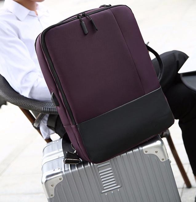 Сумка-рюкзак для ноутбука 15,6" 41х30х13 см Фіолетовий (СР-1201-3) - фото 4 Сумка-рюкзак для ноутбука 15,6" 41х30х13 см Фіолетовий (СР-1201-3) - фото 4