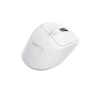 Компьютерная мышка беспроводная Havit HV-MS61WB двухрежимная White 2,4GHz BT5.0 White (28334) - фото 4 Компьютерная мышка беспроводная Havit HV-MS61WB двухрежимная White 2,4GHz BT5.0 White (28334) - фото 4