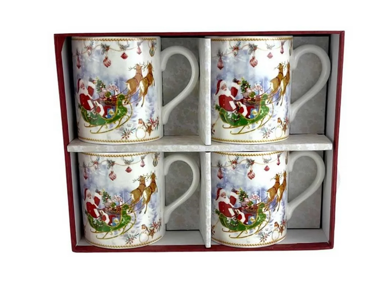 Чашка керамическая Санта в санях LC031S4/209 220 мл 4 шт.