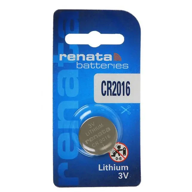Батарейка літієва Renata CR2016 Lithium 3V дискова таблетка (3383)