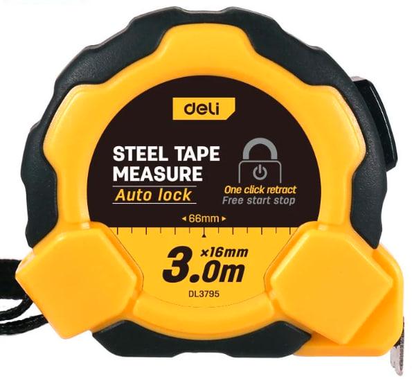 Рулетка стальная Deli Tols EDL3795 3 м х 16 мм (2595664023)