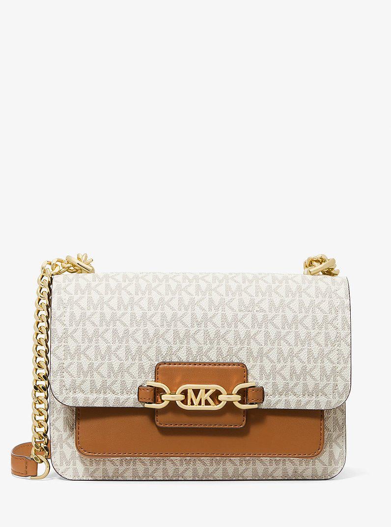 Сумка женская Michael Kors Heather Large Logo Shoulder Bag Молочный (38322425)