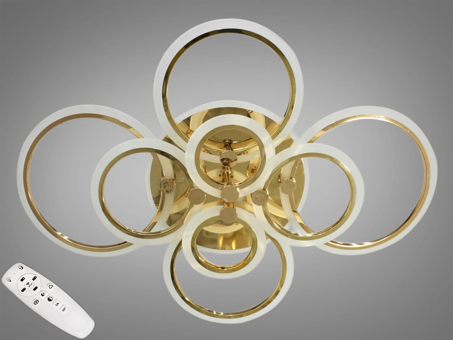 Люстра диодная с пультом Diasha A8022/8G 3color 220W Золотистый