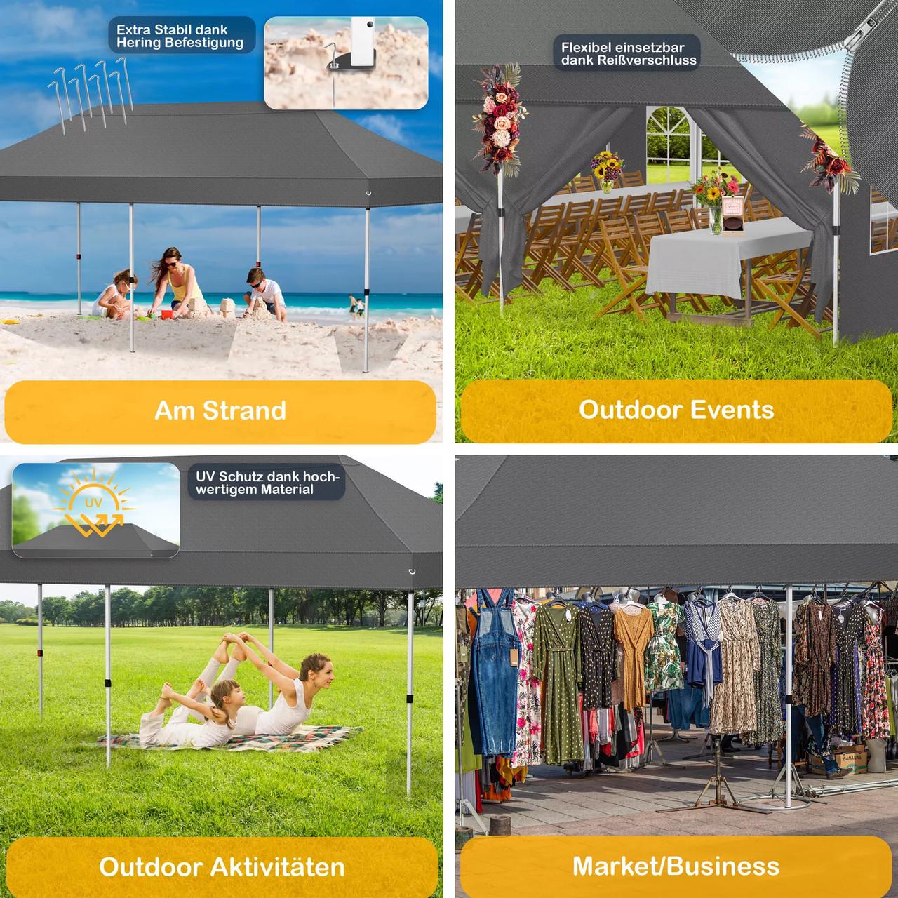 Павільйон садовий KESSER 6x3 м UV50+ Антрацит - фото 7 Павільйон садовий KESSER 6x3 м UV50+ Антрацит - фото 7