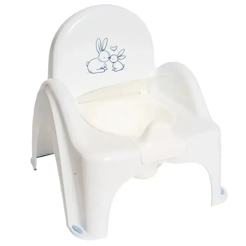 Горщик-стільчик дитячий Tega baby Зайчики з пластику 38х27х27 см Білий (150-98-KR-012-103)