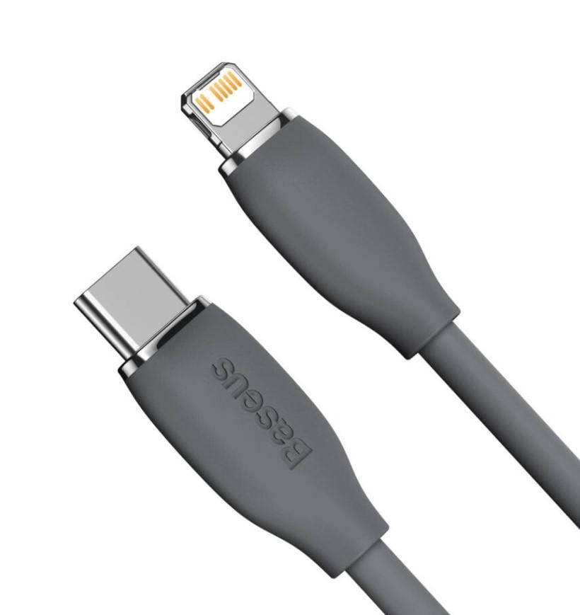 Кабель BASEUS Cable USB-C to Lightning Silica Gel 20W 1,2 м Black (CAGD020001)