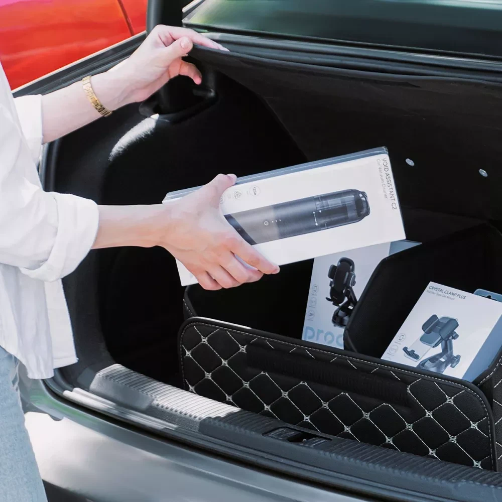 Органайзер в багажник автомобиля с золотой строчкой 54х30х30 см - фото 2 Органайзер в багажник автомобиля с золотой строчкой 54х30х30 см - фото 2