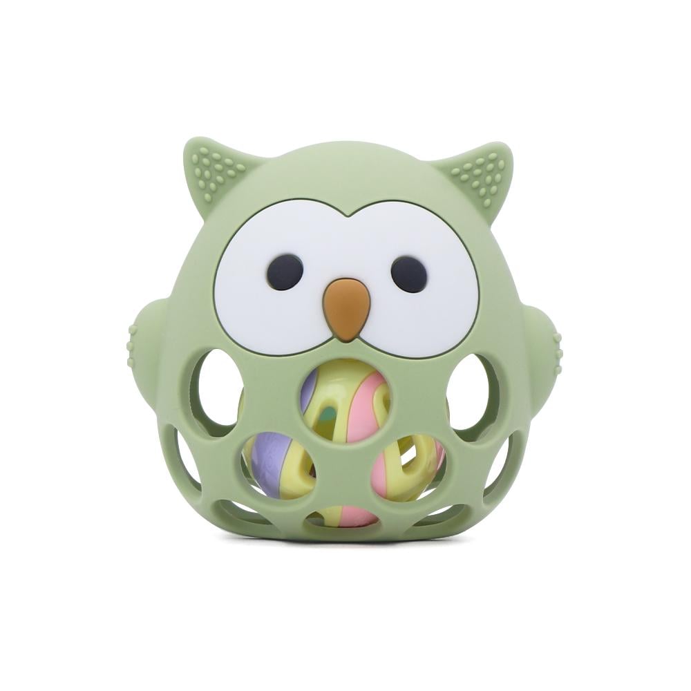 Набір дитячого посуду Cheeks з гризунком прорізувачем-брязкальцем Оливковий (28272265) - фото 6 Набір дитячого посуду Cheeks з гризунком прорізувачем-брязкальцем Оливковий (28272265) - фото 6