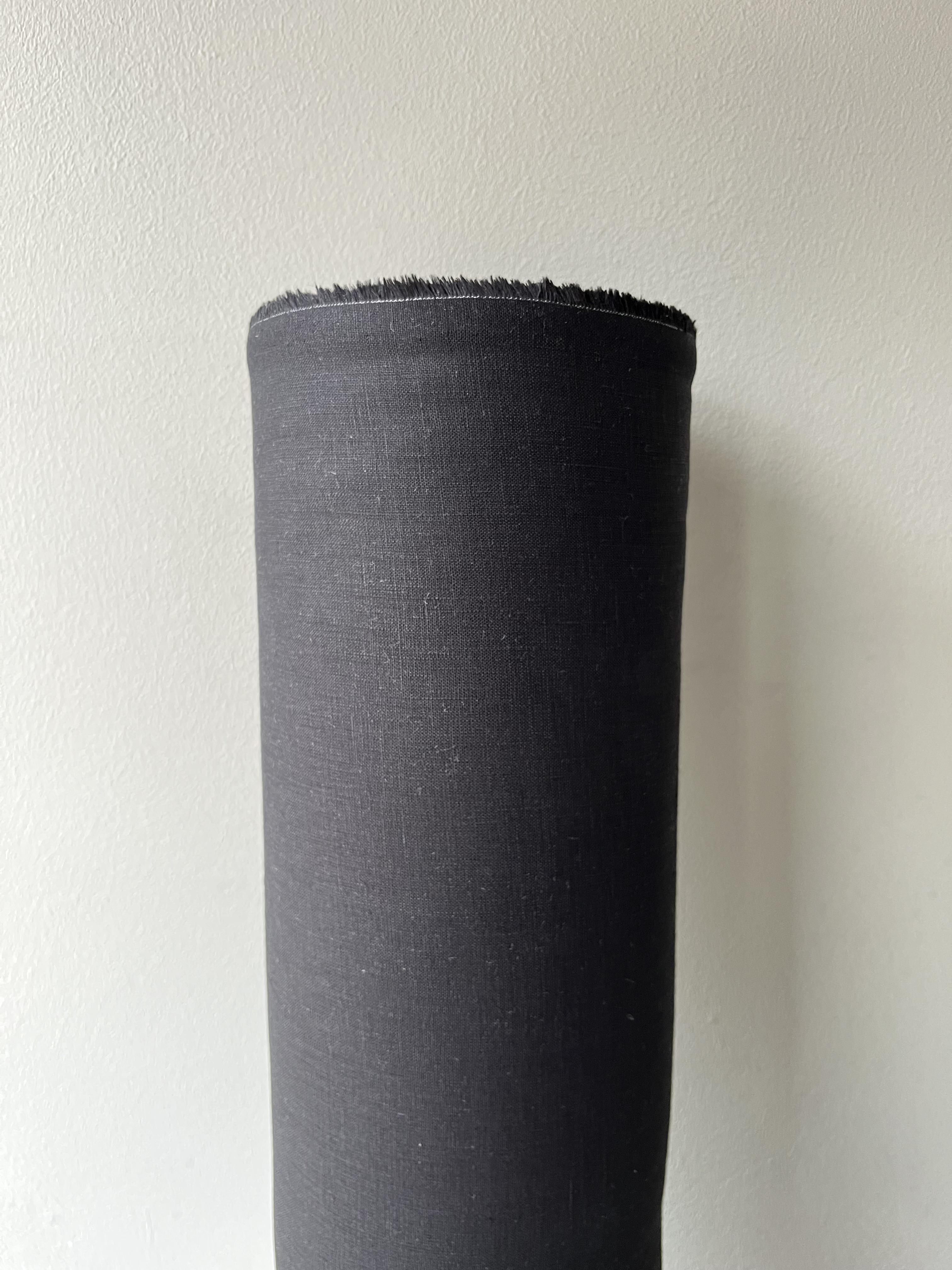 Ткань костюмная смягченная Linen Plus 100% лен 148 см 147 Черный