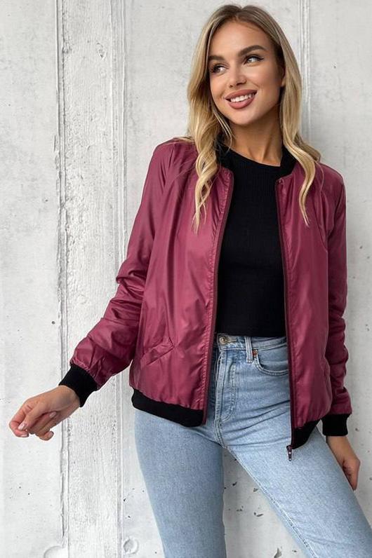 Куртка жіноча M-L Бордовий (172477) - фото 2