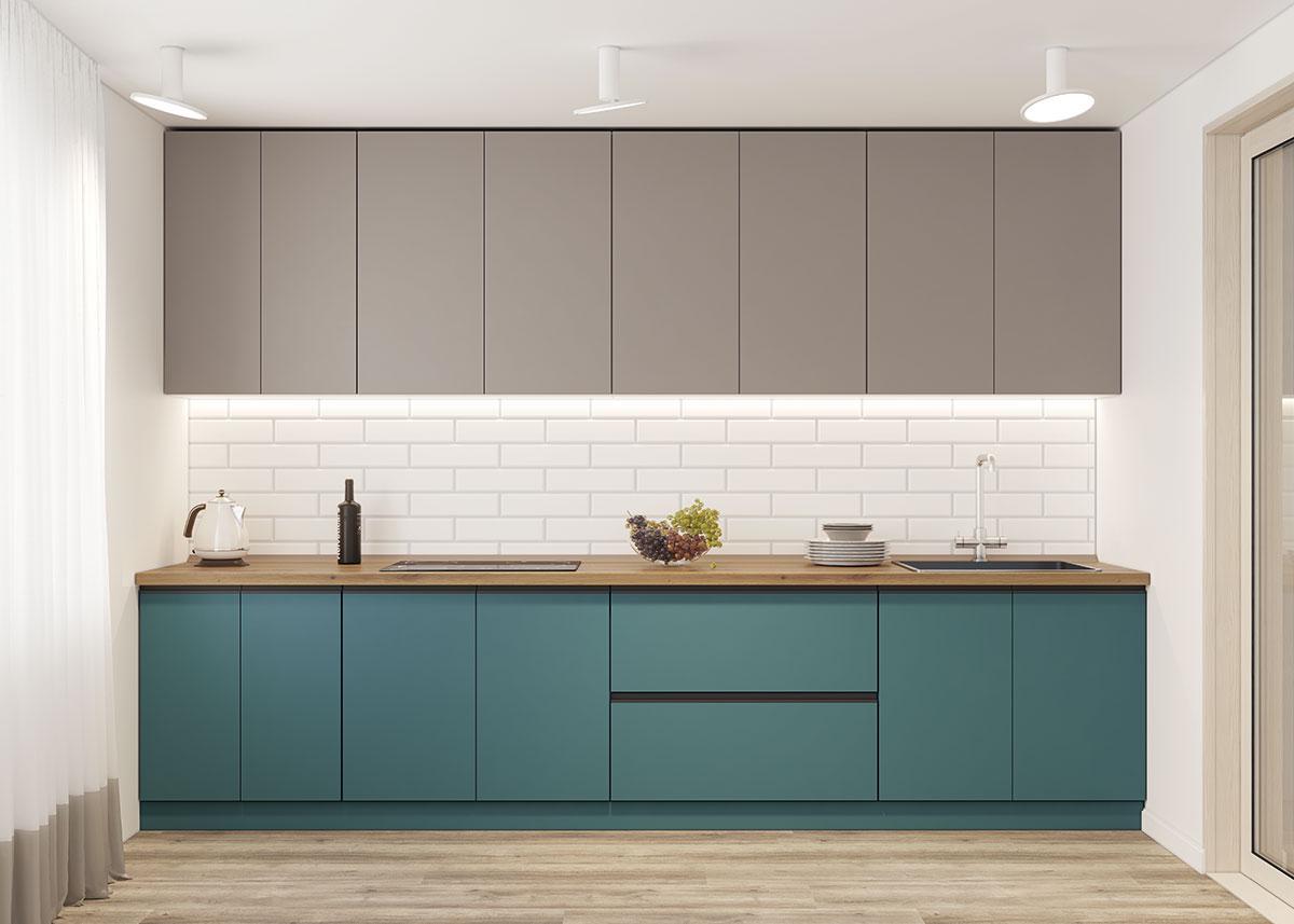 Кухня модульная Sophie Зеленый/Серый (000-001-1014)