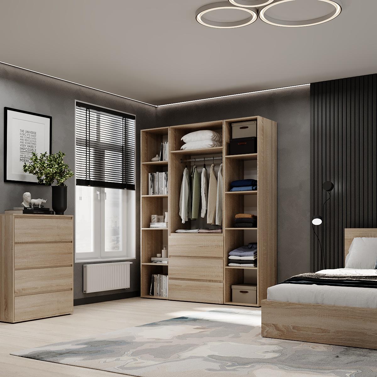 Шкаф распашной комбинированный ART IN HEAD №8 Light 1600x500x2200 мм Дуб Сонома светлый (GALTK0813000000) - фото 4