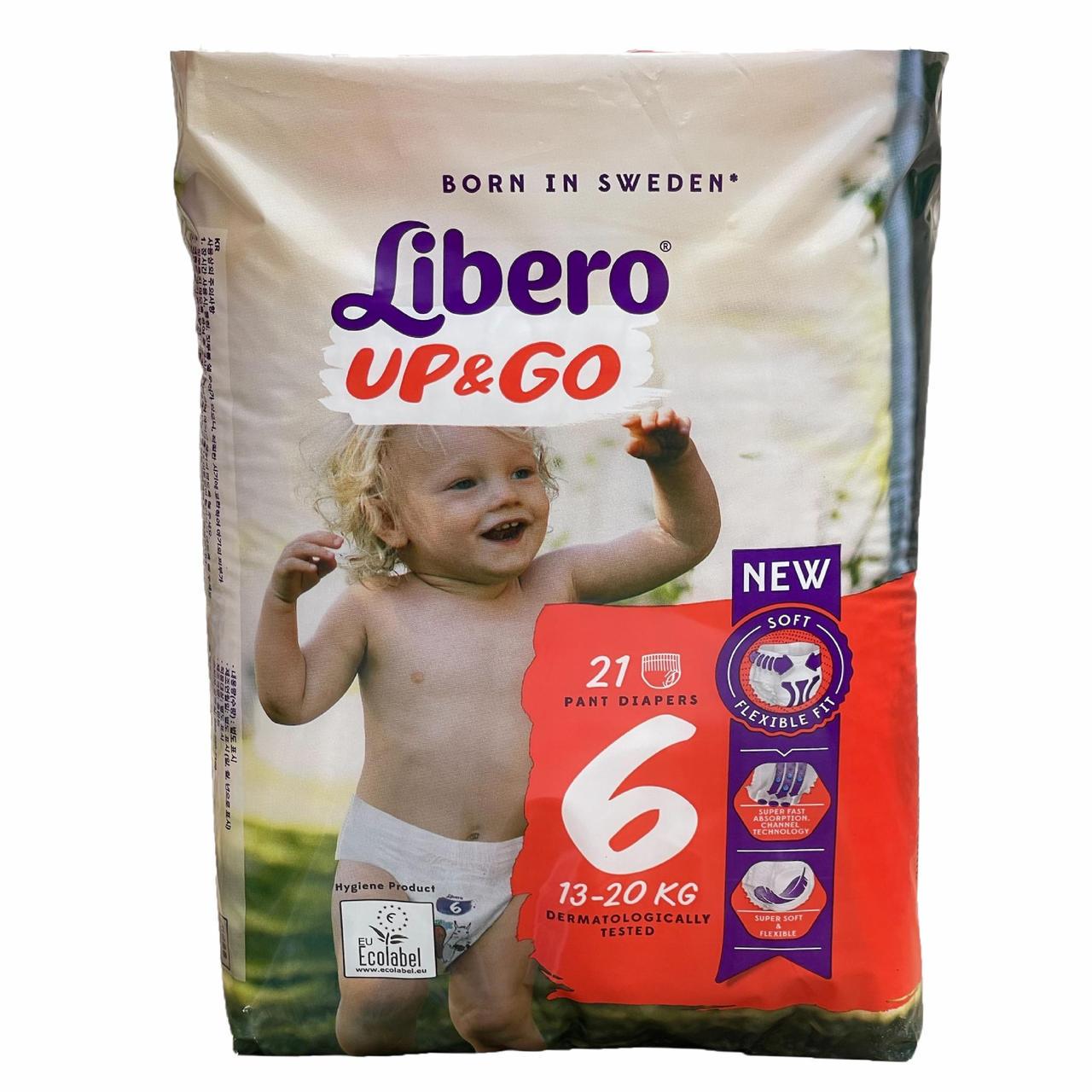 Підгузки-трусики дитячі Libero UP & GO 6 13-20 кг 21 шт. (2658552804)