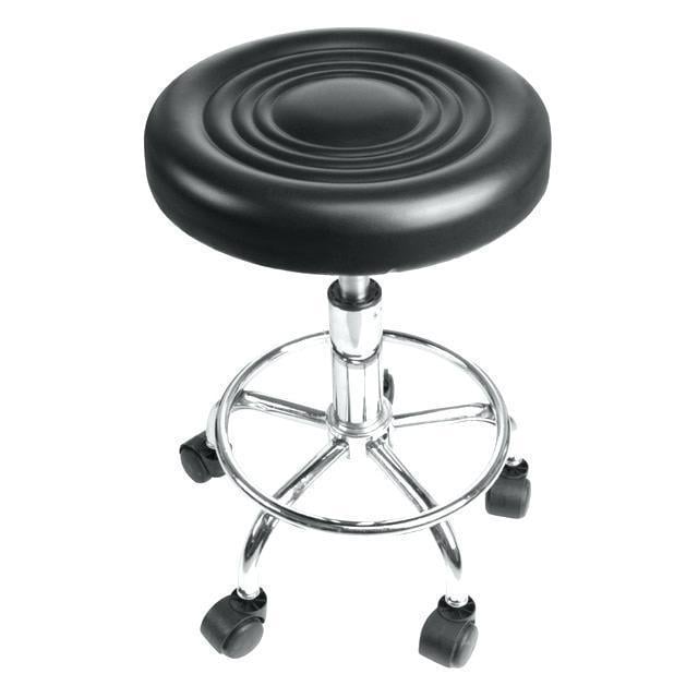 Стул мастера без спинки на колесиках Черный