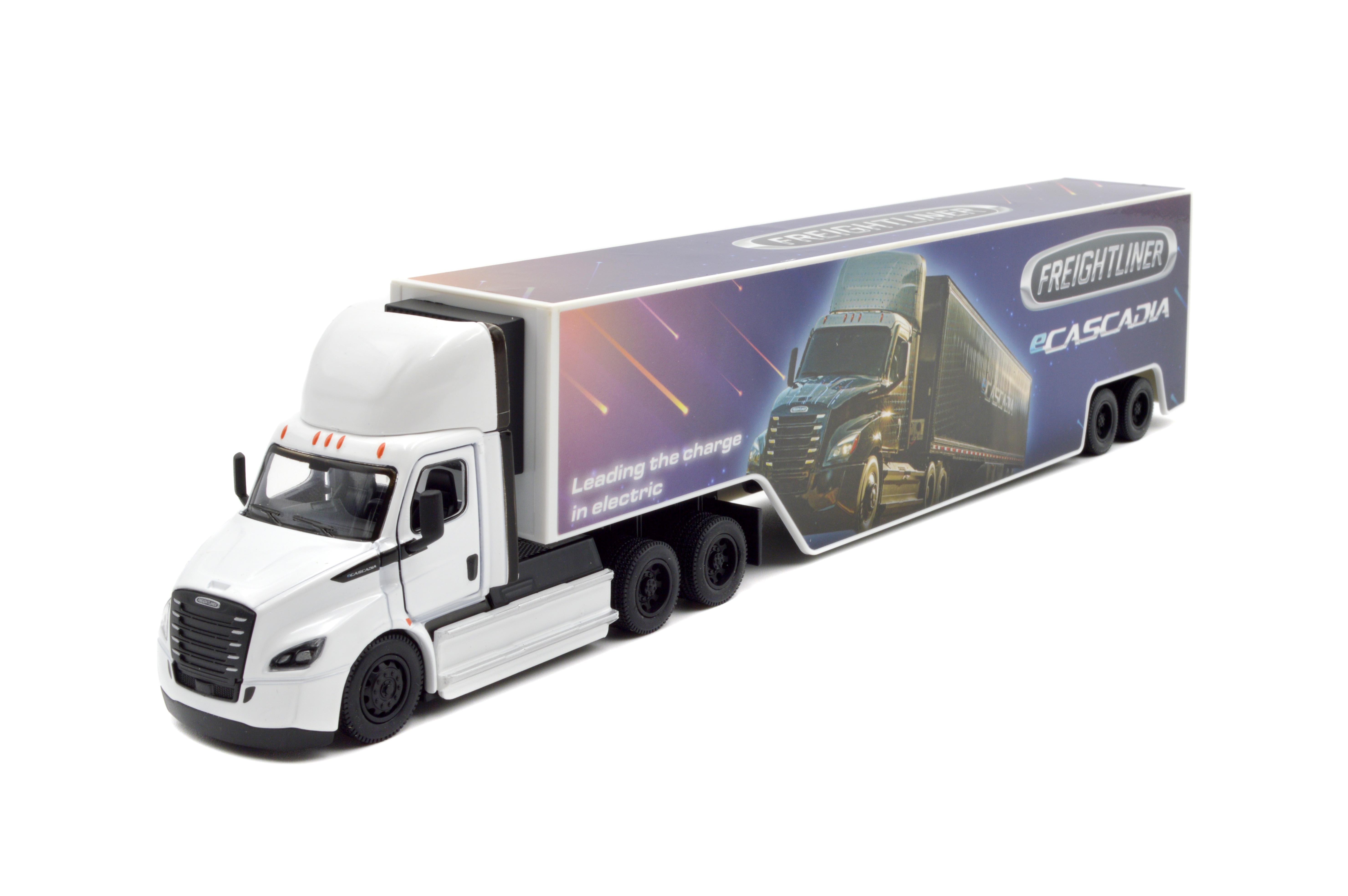 Модель металлическая Kinsmart KT1303W Freightliner eCascadia with container (KT1303WW)