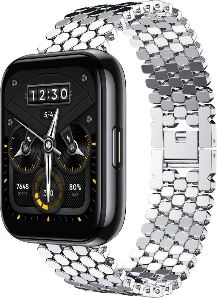 Браслет металлический Scaly для Realme Watch 2/2 Pro Silver (37275-59)