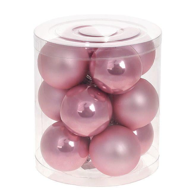 Набор пластиковых новогодних шаров Flora 12 шт. D 4 см (13069)