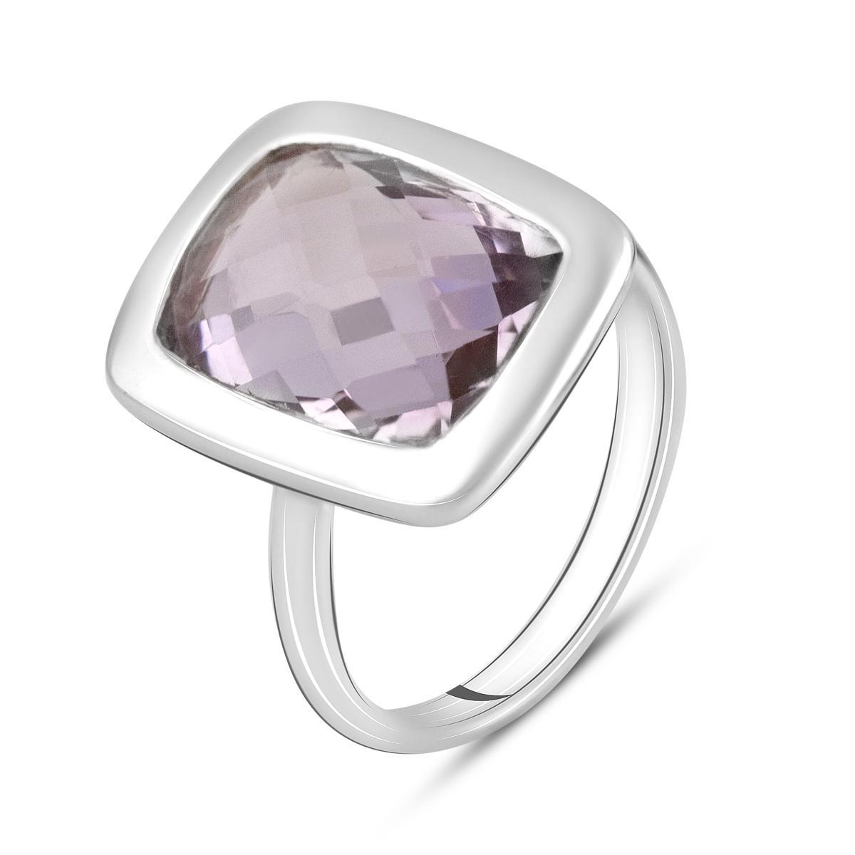 Кольцо серебряное Tiva с натуральным аметистом 3,09 ct 4,8 г р. 17,5 (2116790)