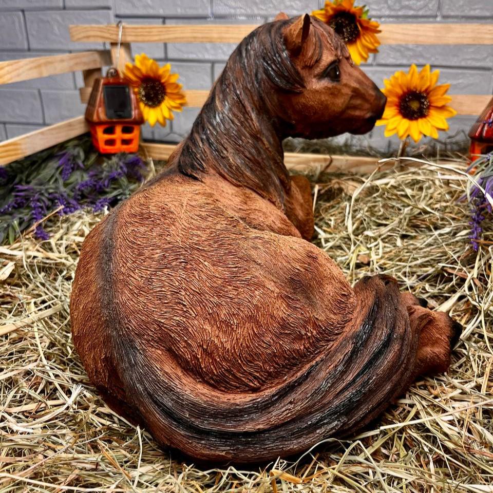 Садова фігура Конячка 41x28x25 см Коричневий (29614597) - фото 6 Садова фігура Конячка 41x28x25 см Коричневий (29614597) - фото 6