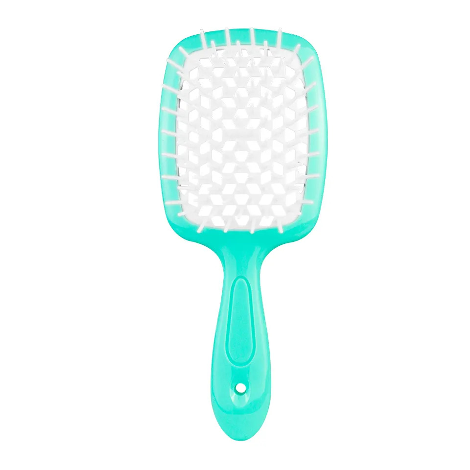 Расческа-брашинг для волос Hollow Comb Бирюзовый (0053-3)