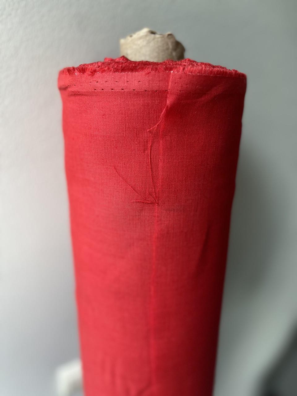 Тканина LINEN PLUS лляна 143 см 1309 Червоний