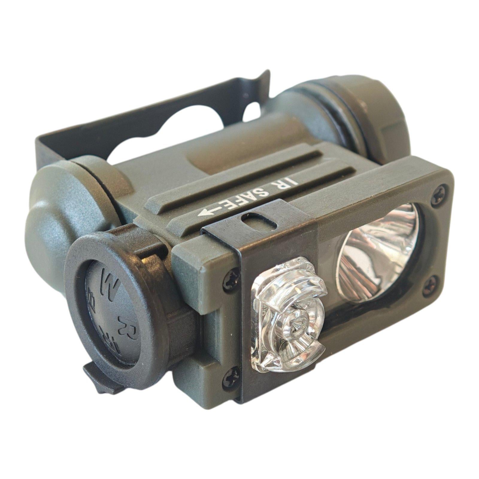 Фонарь на шлем Sidewinder Compact II на шлем + CR123A белый/красный/инфракрасный/синий свет Зеленый