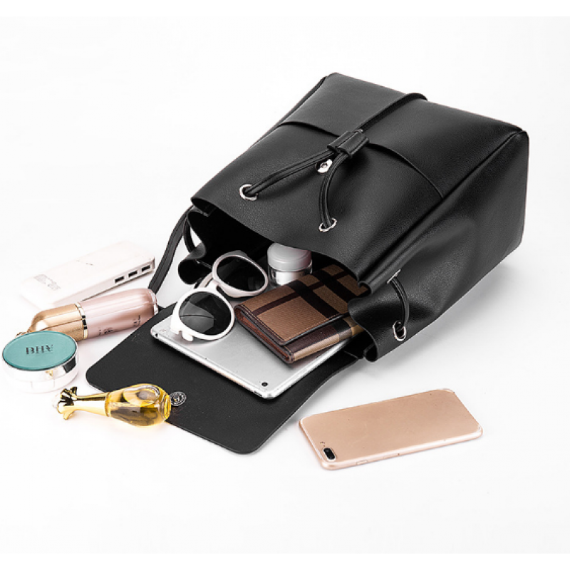 Рюкзак жіночий класика 30х24х14 см Чорний (799) - фото 3 Рюкзак жіночий класика 30х24х14 см Чорний (799) - фото 3