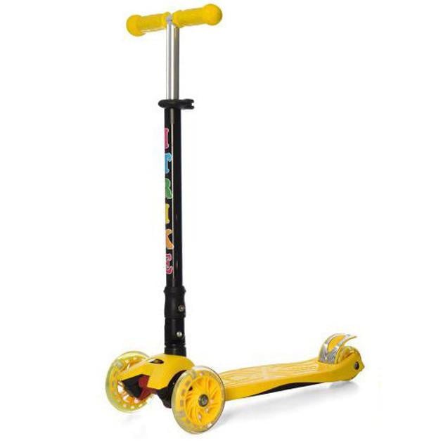 Самокат детский трехколесный складной iTrike JR 3-003-1-Y Желтый - фото 1