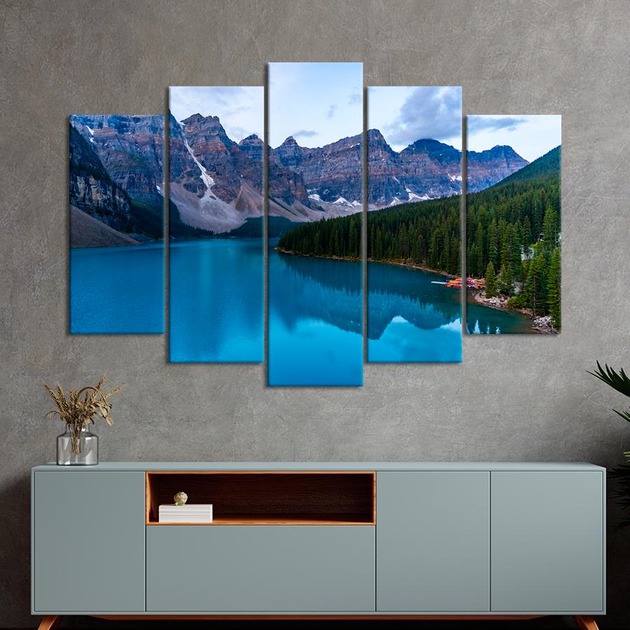 Картина природа Горное озеро Морейн 187x119 см (A1082-5)