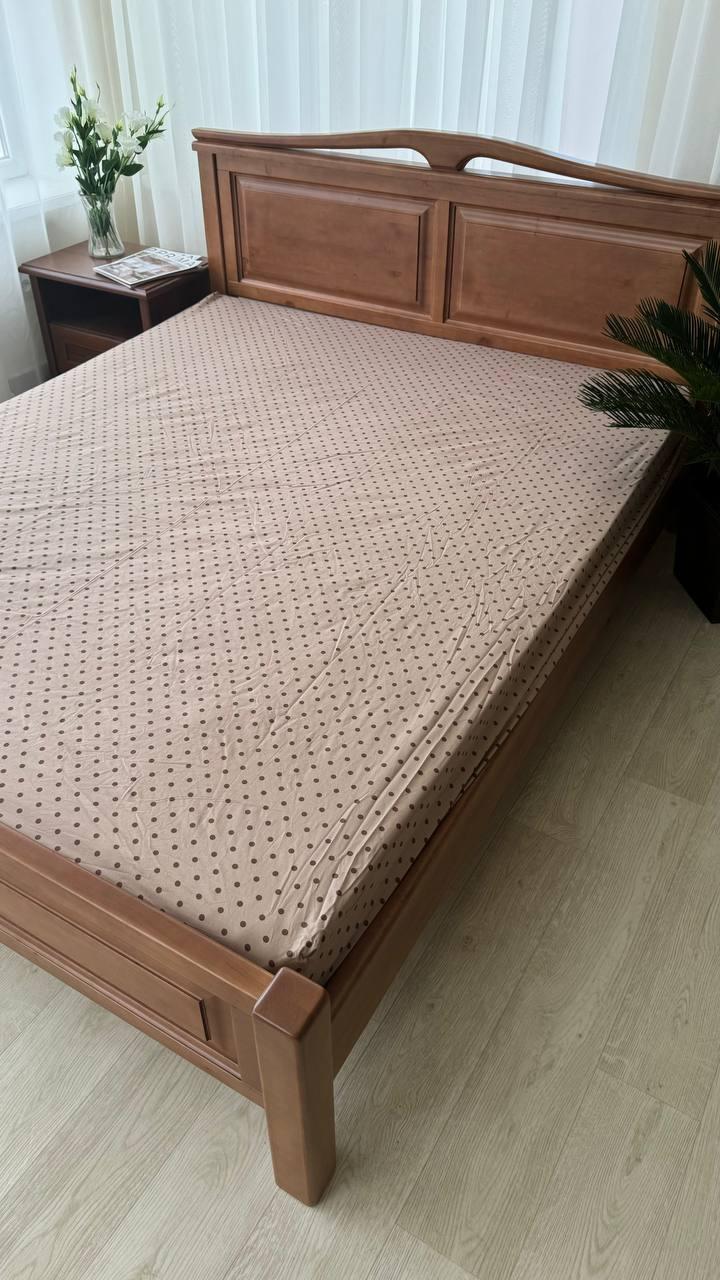 Простынь на резинке бязь 160x200+25 см Коричневый (Д-mur-rezinka-001-02)