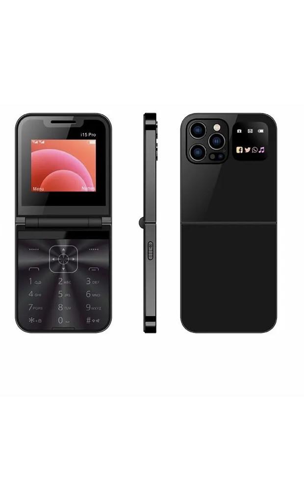 Кнопочный мобильный телефон раскладушка AIEK I15 Max на 4 сим карты Black (2595758561)