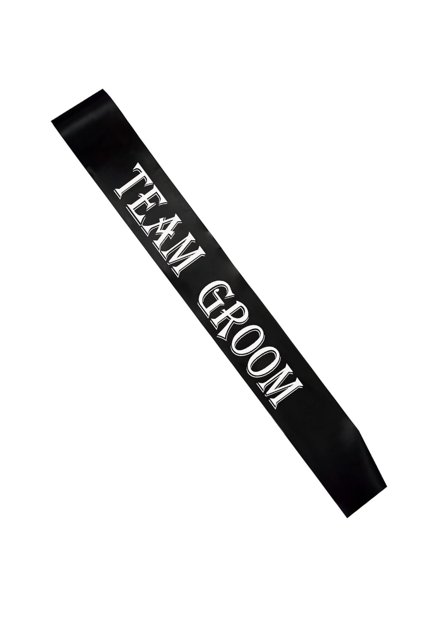 Стрічка на парубочий вечір ''Team Groom'' з білим написом (79)