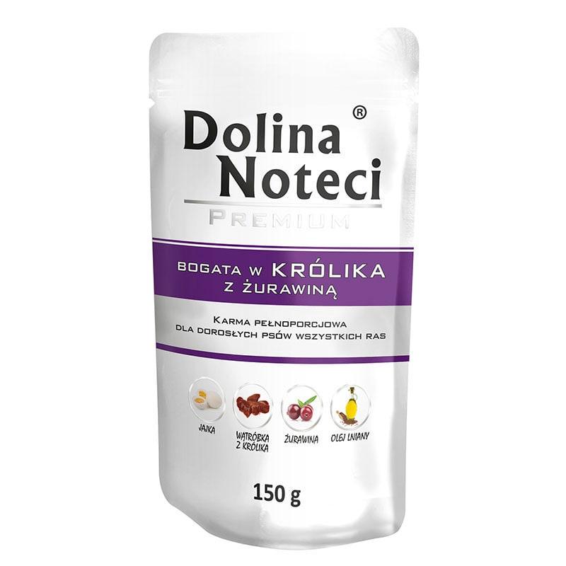 Блок влажного корма для собак Dolina Noteci Premium с кроликом и клюквой в паучах 10 шт. 1,5 кг (1736328341)