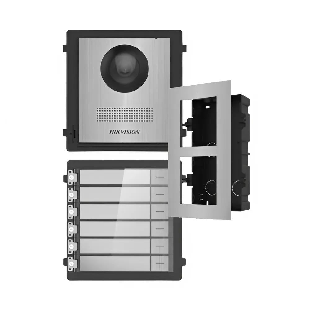 Комплект модулей для домофонных сетей Hikvision DS-KD8003-IME1NS/DS-KD-ACF2/S/DS-KD-KK/S защита IP65 Серый (447476a8)