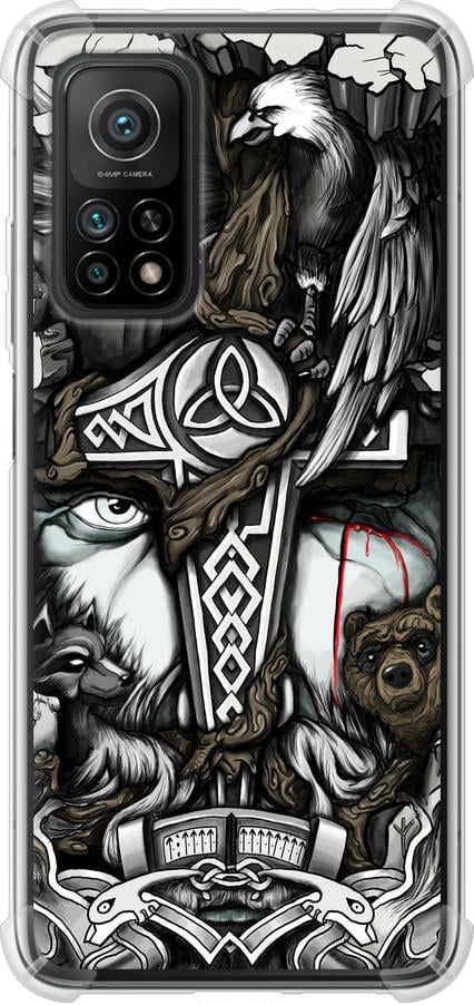 Чехол на Xiaomi Mi 10T Тату Викинг (4098sp-2096-42517)