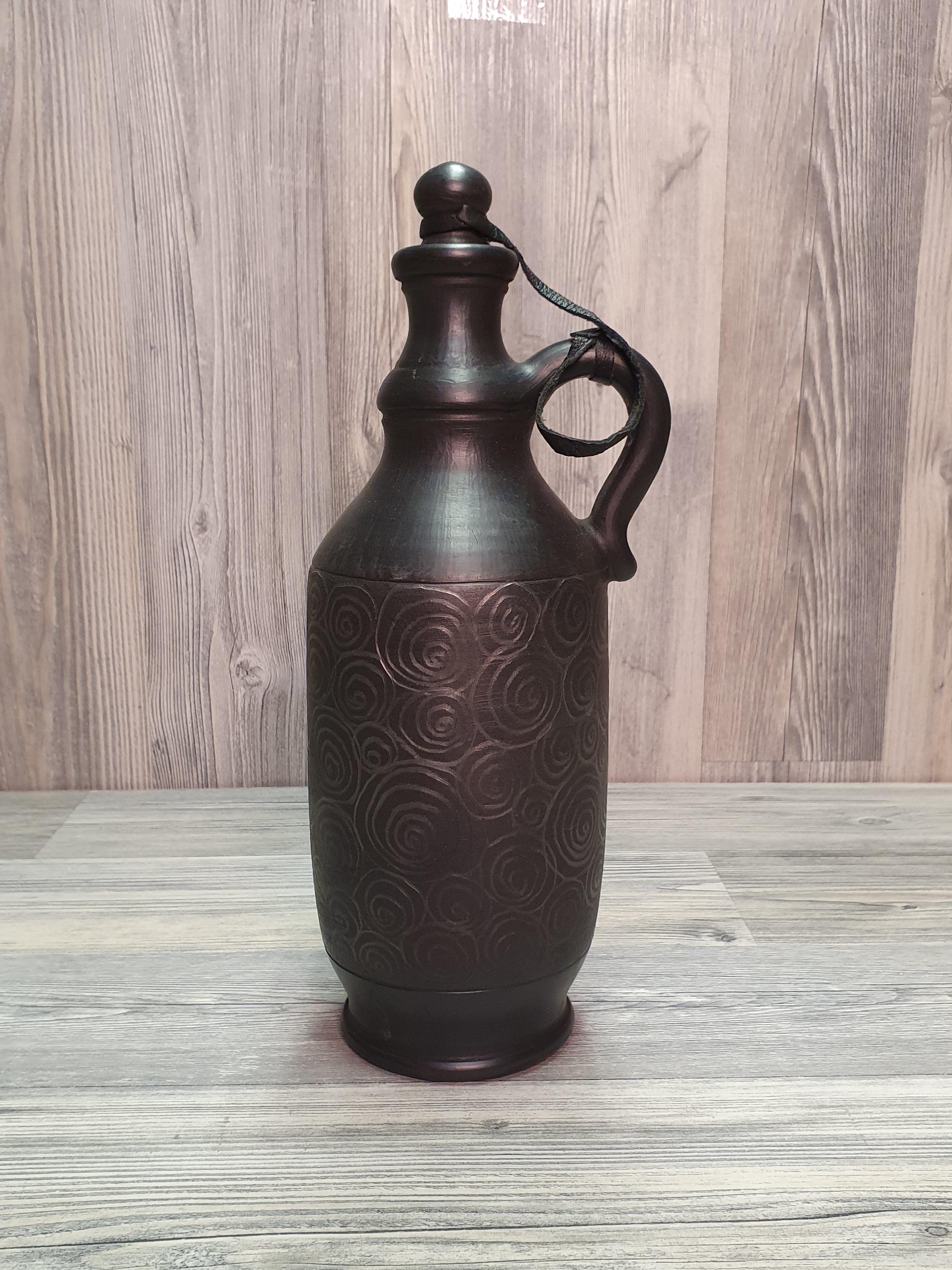 Штоф из глины ручная работа (5213) - фото 7 Штоф из глины ручная работа (5213) - фото 7