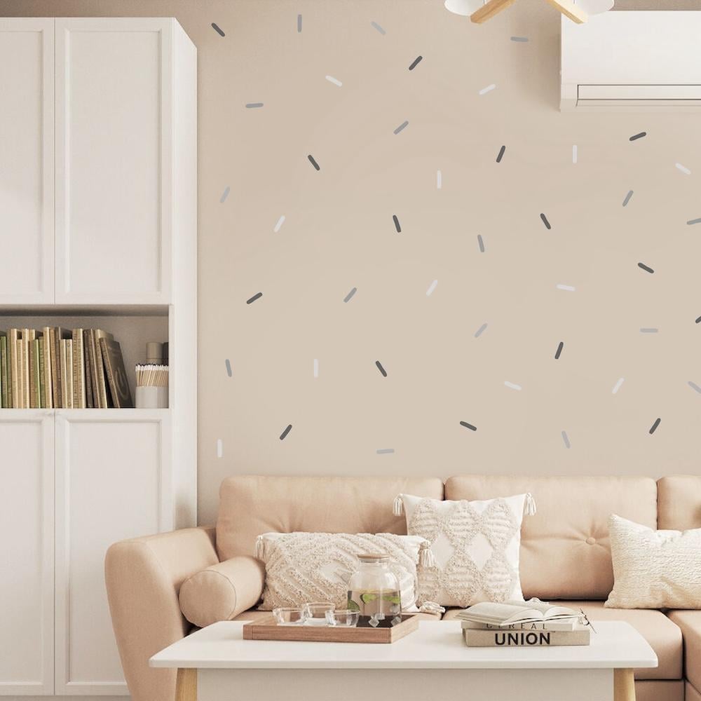 Декоративные стикеры на стену LIPKO Полосочки серые (520GR)