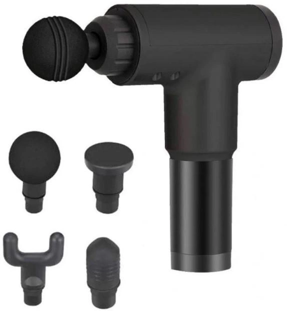 Массажер с аккумулятором Fascial Gun 4 насадки