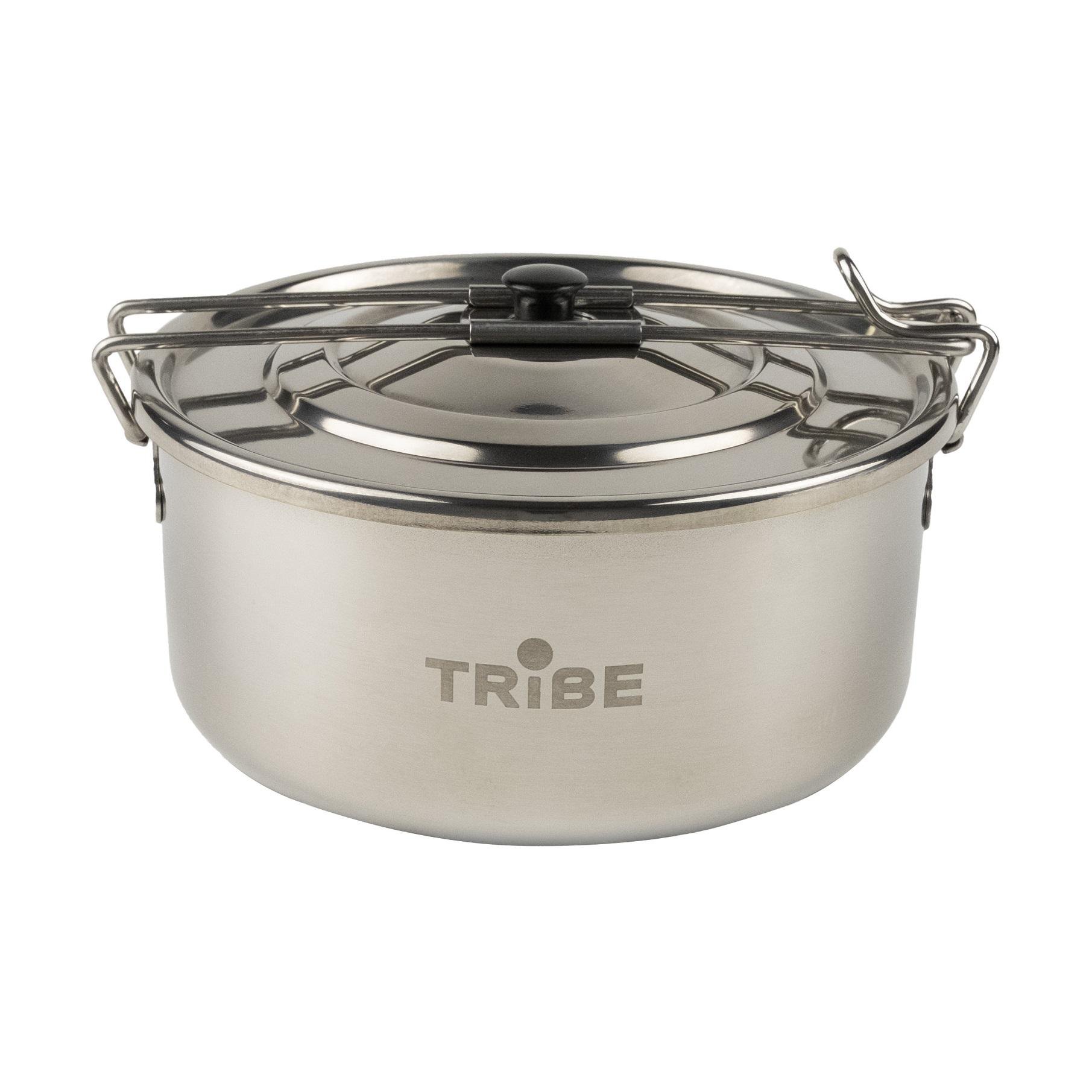 Казанок туристичний Tribe Tourist Pot з нержавіючої сталі 0,9 л (T-FH-0007-metal) - фото 1 Казанок туристичний Tribe Tourist Pot з нержавіючої сталі 0,9 л (T-FH-0007-metal) - фото 1