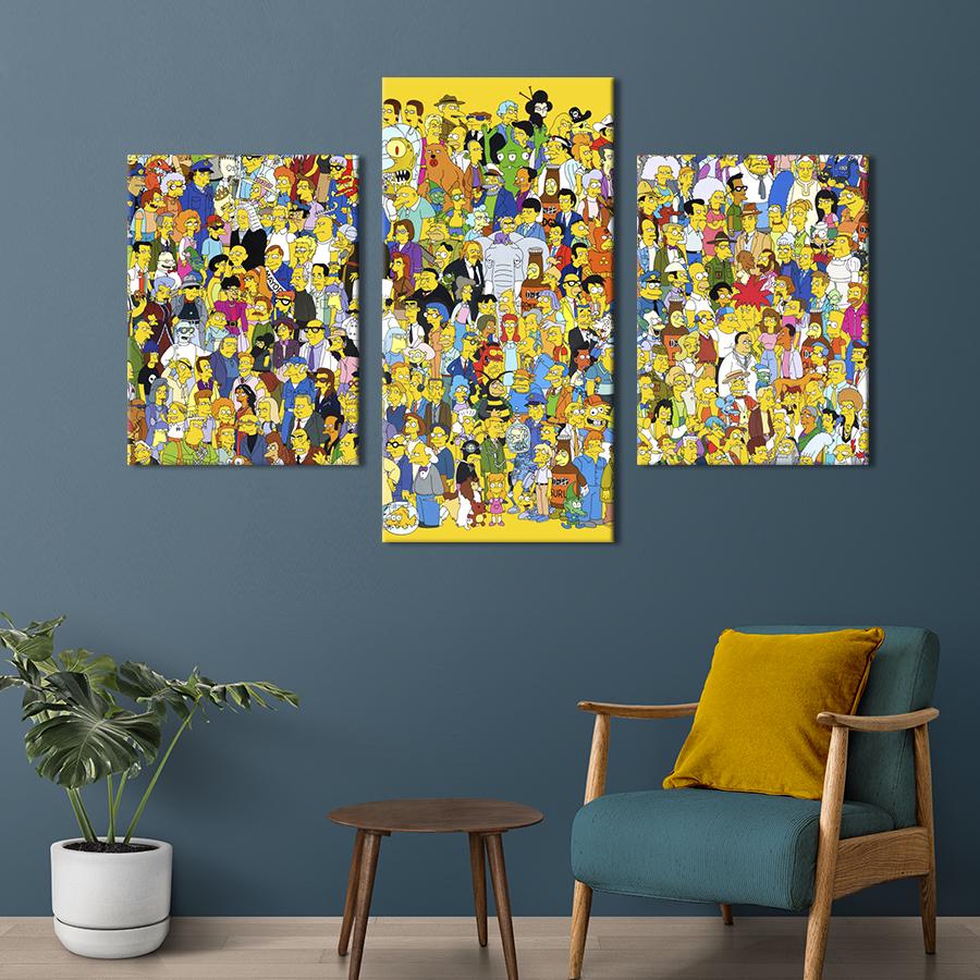 Картина для интерьера Вселенная Симпсонов 96x60 см (741-32)
