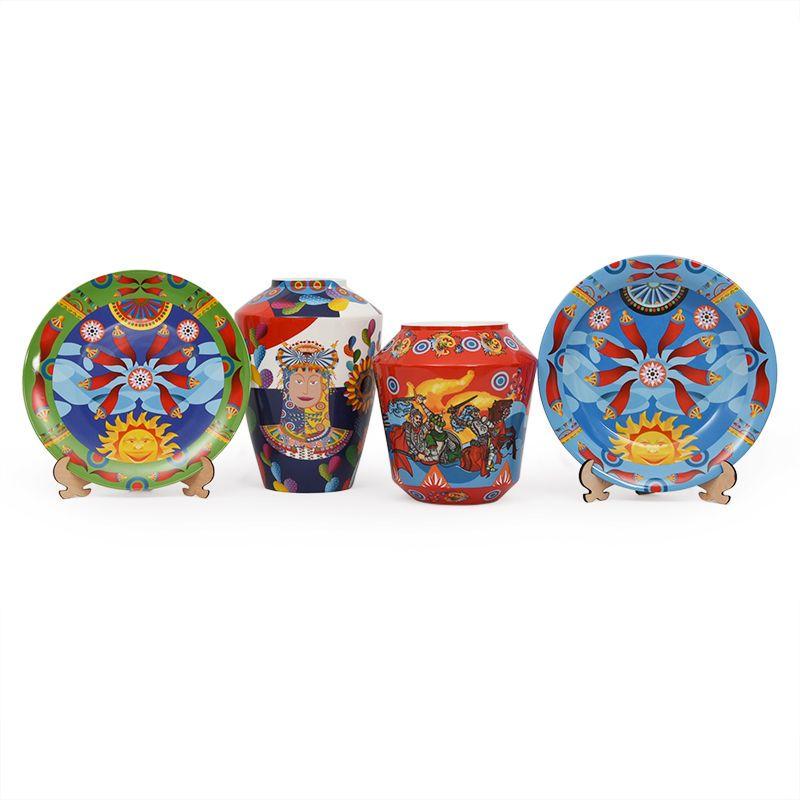 Блюдо Palais Royal Mediterraneo с ярким рисунком фарфоровое D 33 см Разноцветный (37141) - фото 5 Блюдо Palais Royal Mediterraneo с ярким рисунком фарфоровое D 33 см Разноцветный (37141) - фото 5