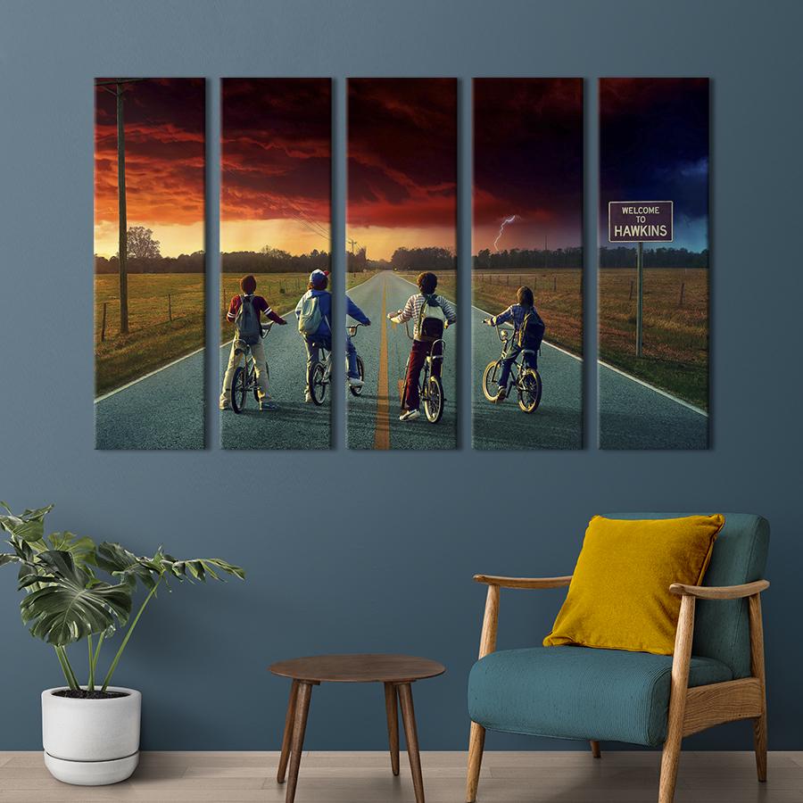 Картина на холсте Сериал Очень странные дела 87x50 см (1416-51)