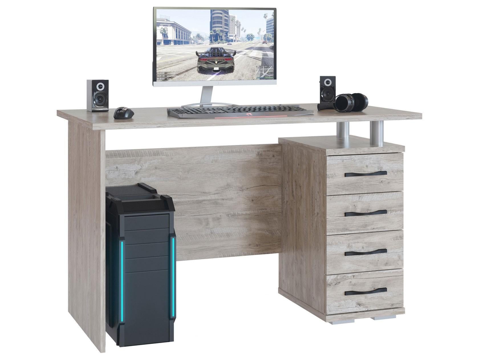 Комп'ютерний стіл XDesk 106 справа з тумбою 32 мм Дуб клондайк (XDesk-106...1)