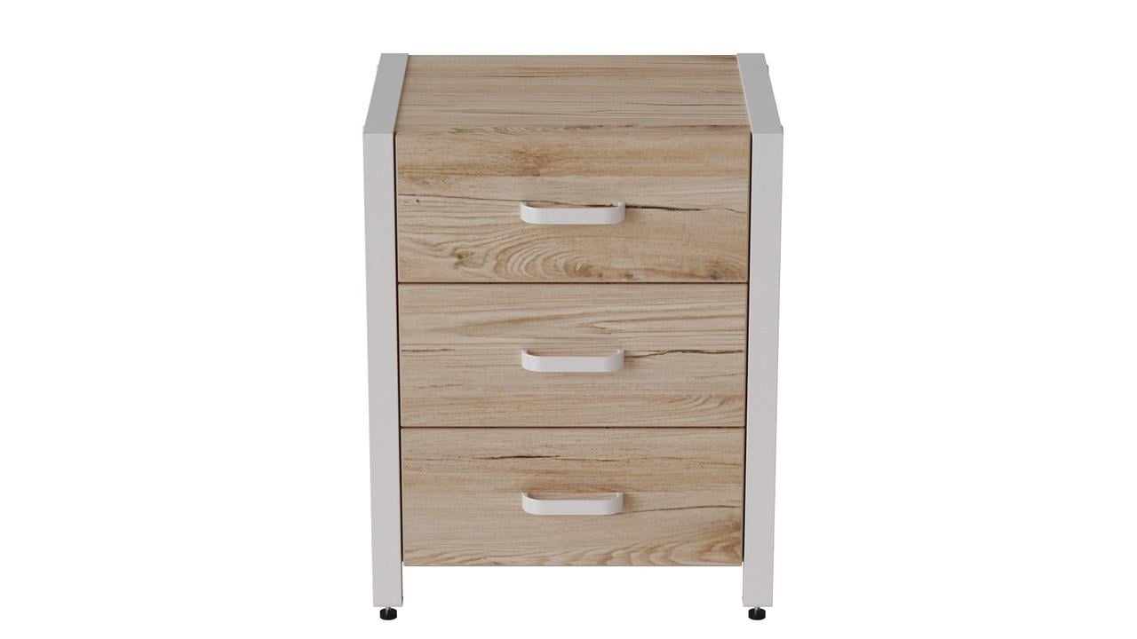 Тумба универсальная Ferrum-decor Вивьен 3 ДСП 16 мм 50x41x40 см Белый/Дуб Сан-Марино (FRD-104192) Тумба универсальная Ferrum-decor Вивьен 3 ДСП 16 мм 50x41x40 см Белый/Дуб Сан-Марино (FRD-104192)