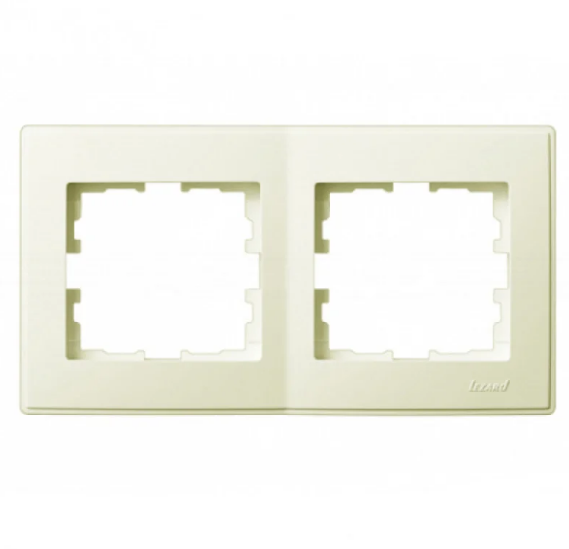 Рамка подвійна Lezard Lesya горизонтальна Кремовий (26389910)
