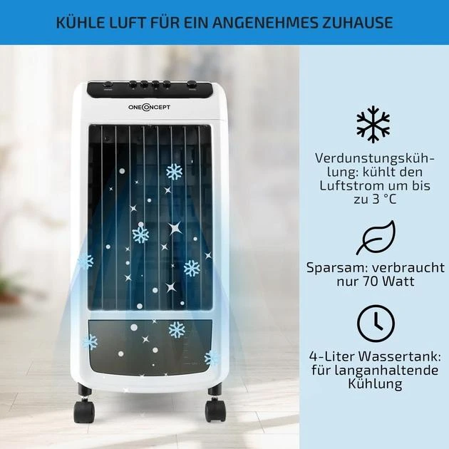 Охолоджувач повітря OneConcept Carribean Blue Білий (10028181) - фото 2